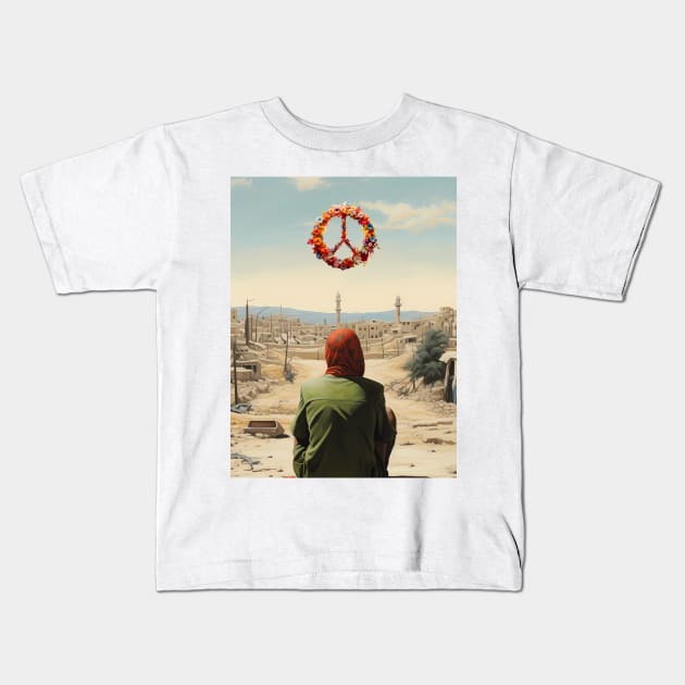 Peace Imperative: Navigating Divisiveness in a World Torn Apart Kids T-Shirt by Puff Sumo